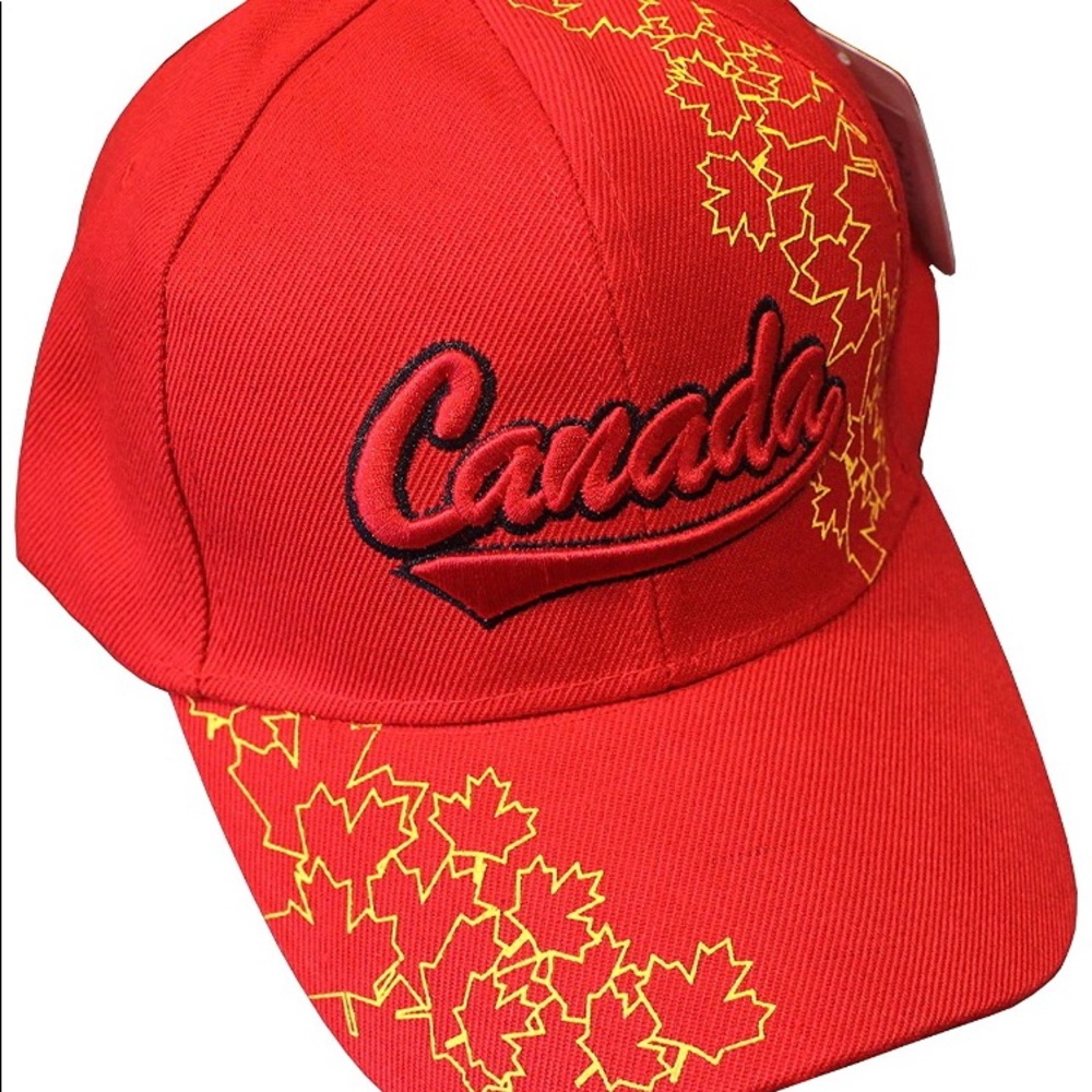 Red Canada Baseball Cap - Picture 2 of 3
